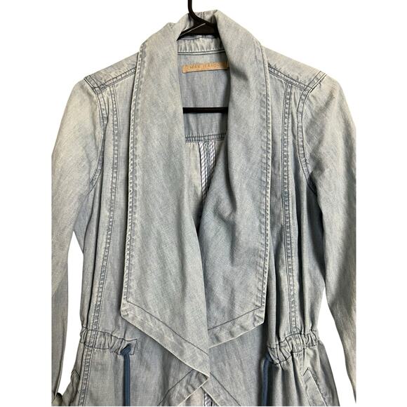 Max Jeans Jean Jacket Denim Blue Cotton Casual Comfy XS Cozy Fall Open Front - Picture 2 of 7